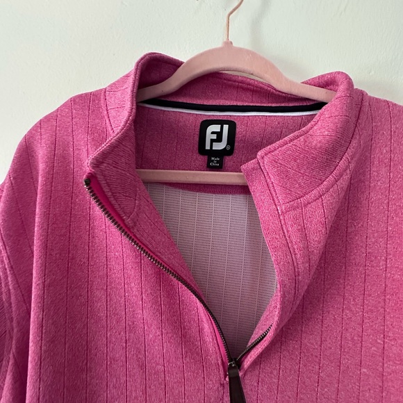 Men’s pink foot Joy 1/4 zip - Picture 2 of 5
